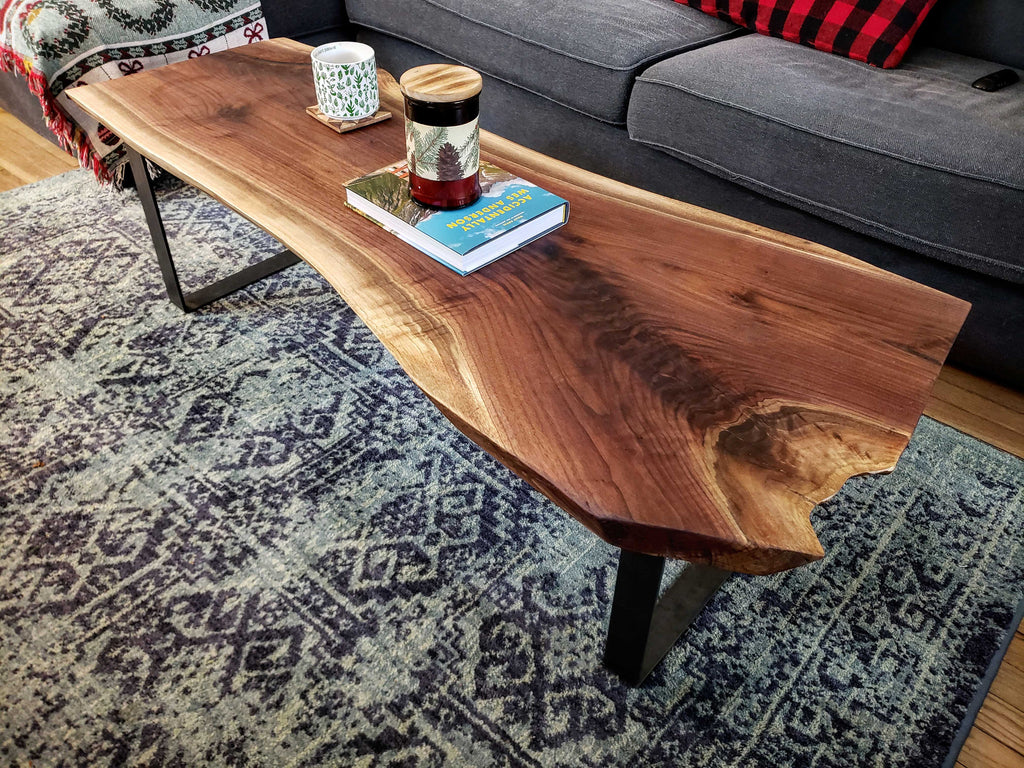 Live Edge Coffee Table - Black Walnut