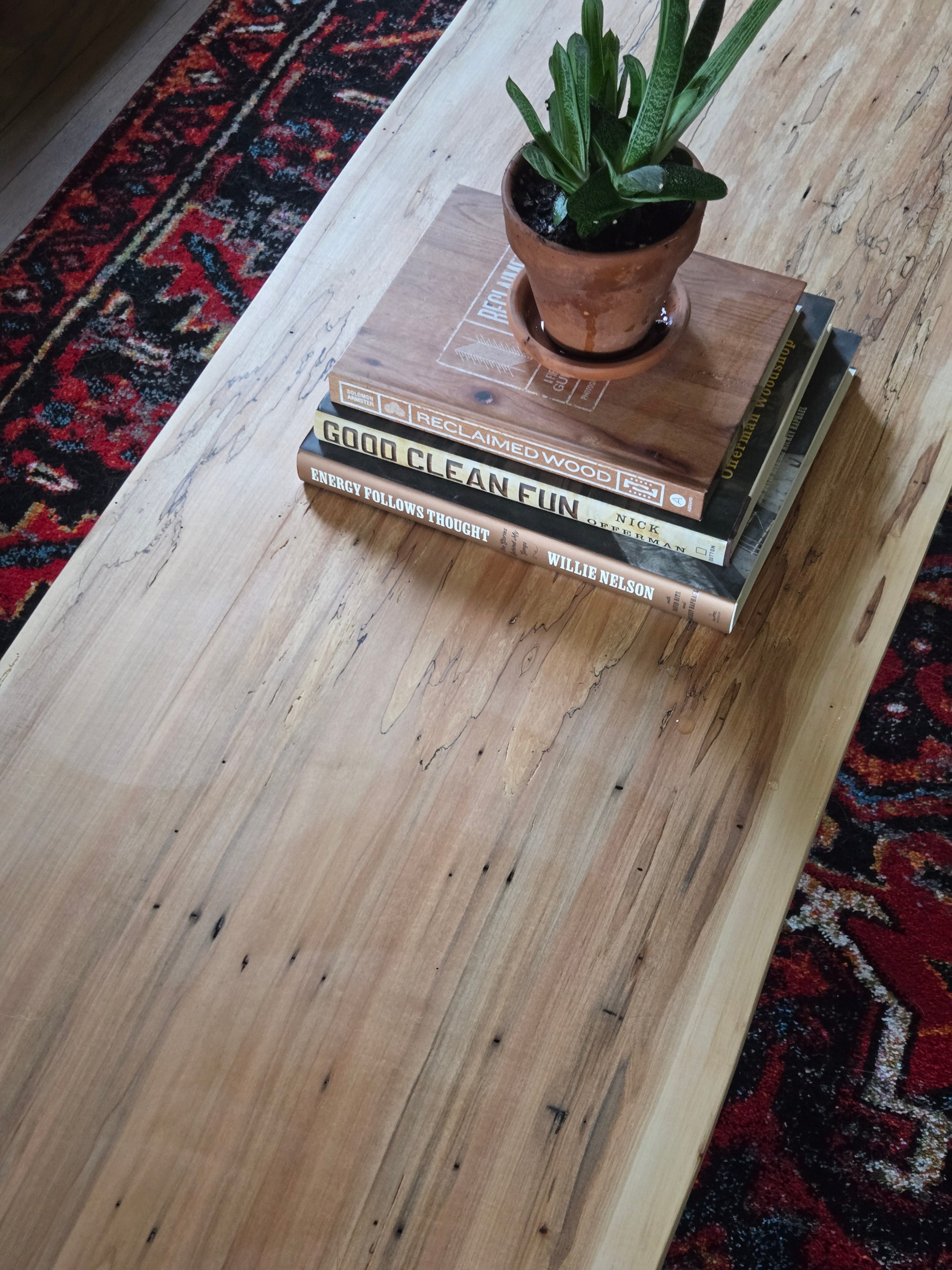 Live Edge Coffee Table - Spalted Ambrosia Maple