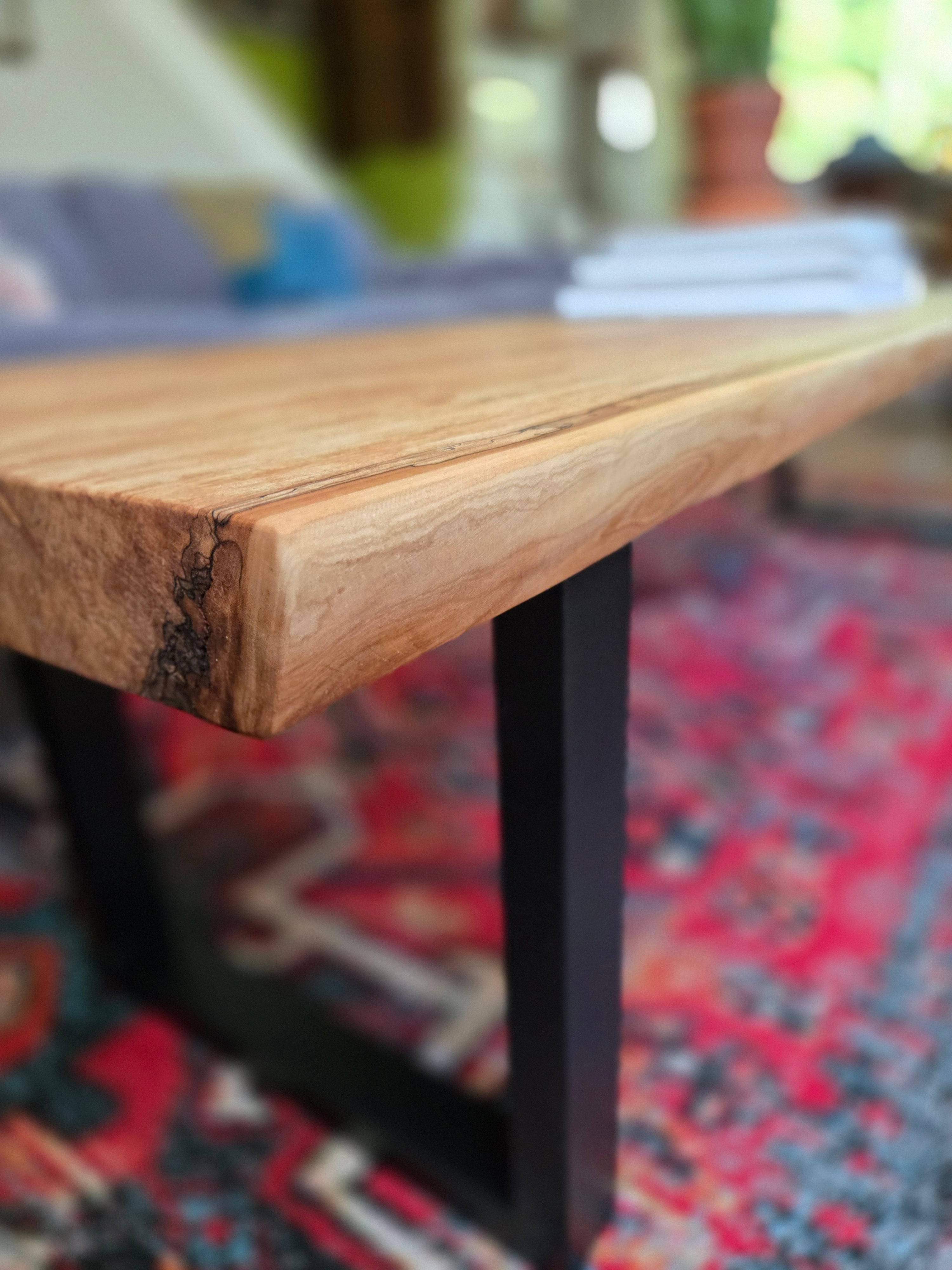 Live Edge Coffee Table - Spalted Ambrosia Maple