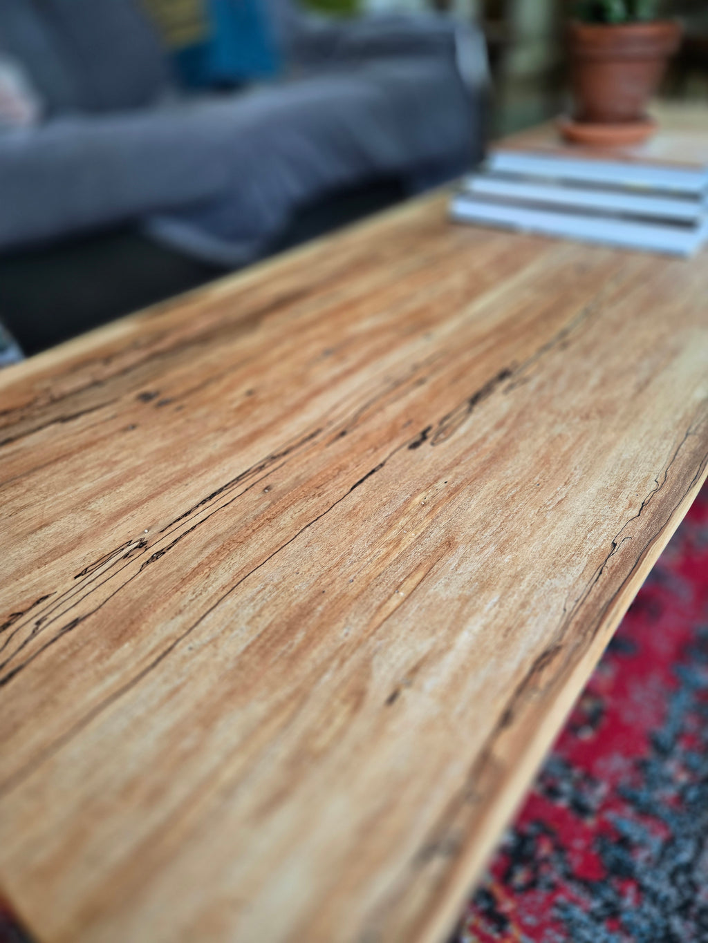 Live Edge Coffee Table - Spalted Ambrosia Maple
