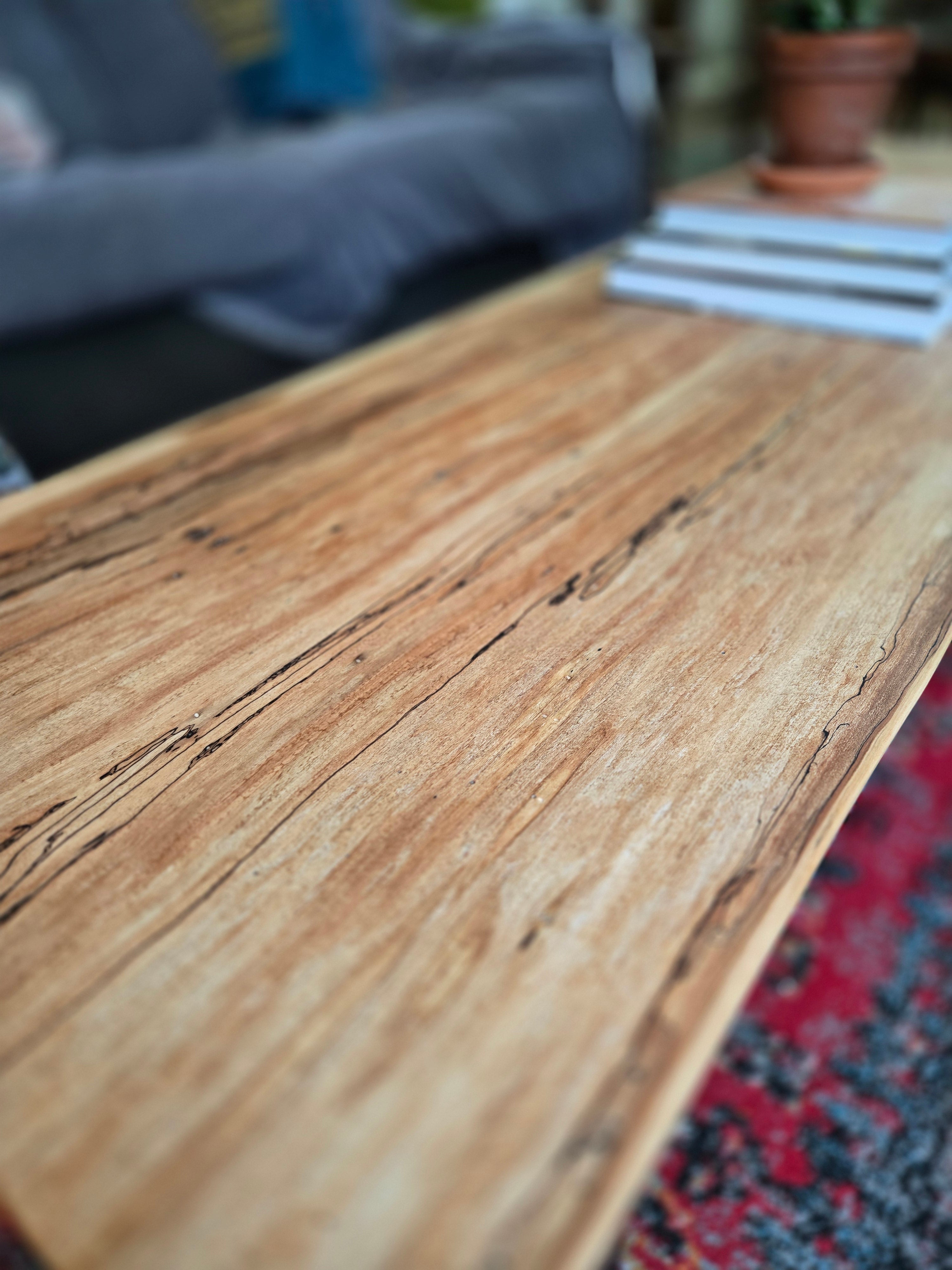 Live Edge Coffee Table - Spalted Ambrosia Maple