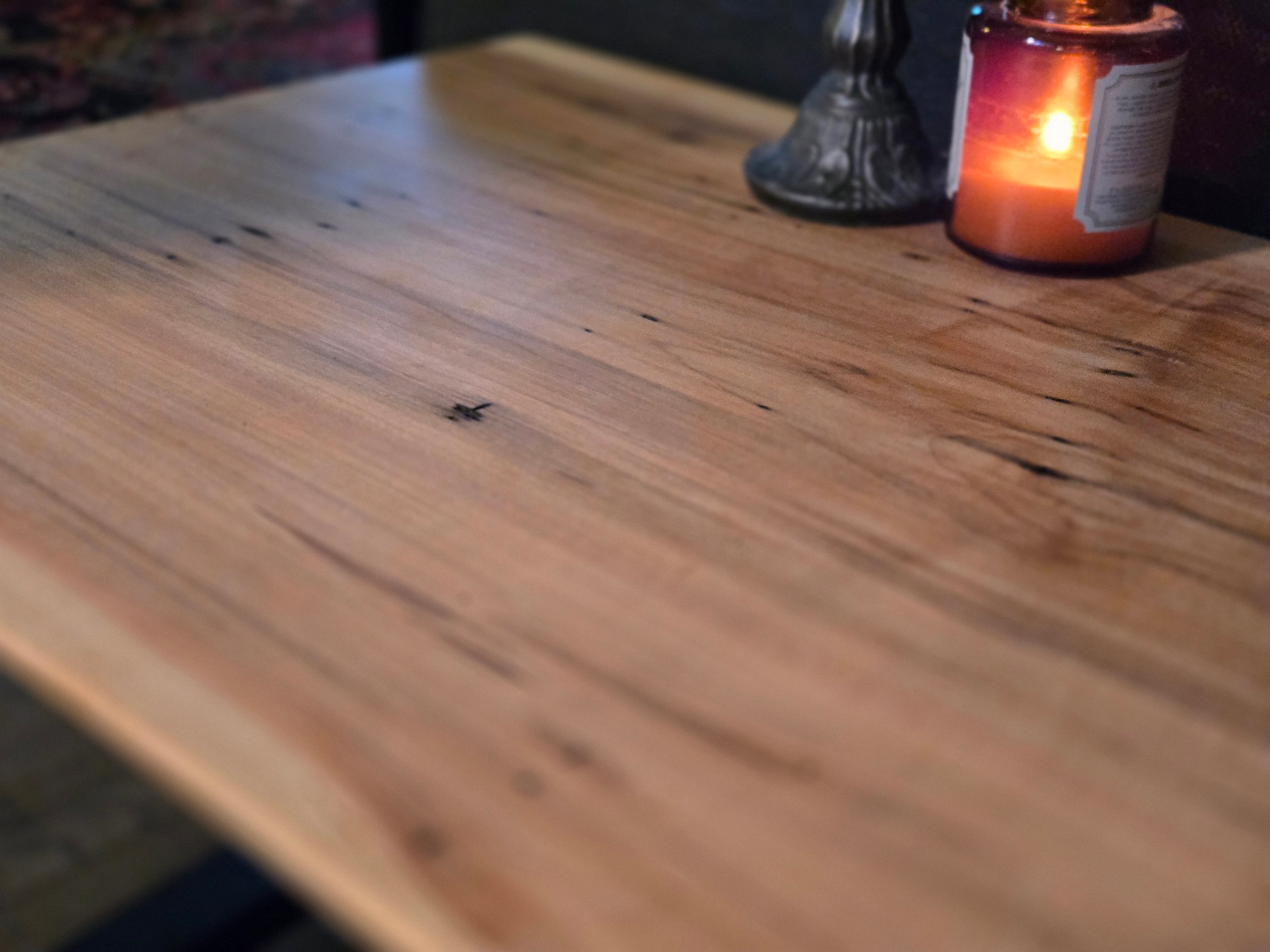 Live Edge End Table - Spalted Ambrosia Maple