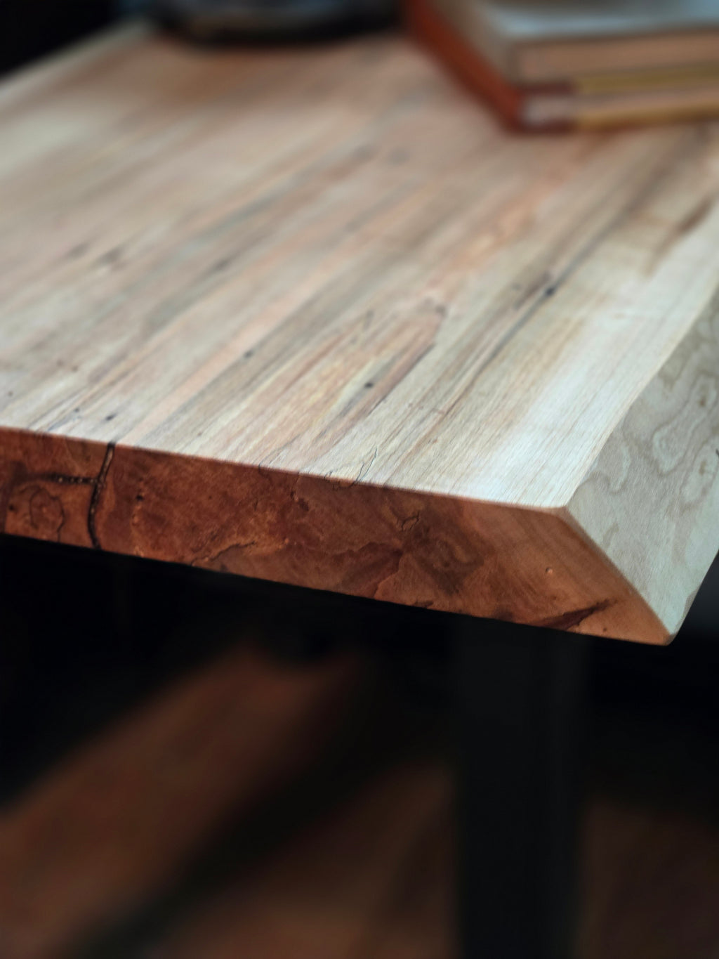 Live Edge End Table - Spalted Ambrosia Maple