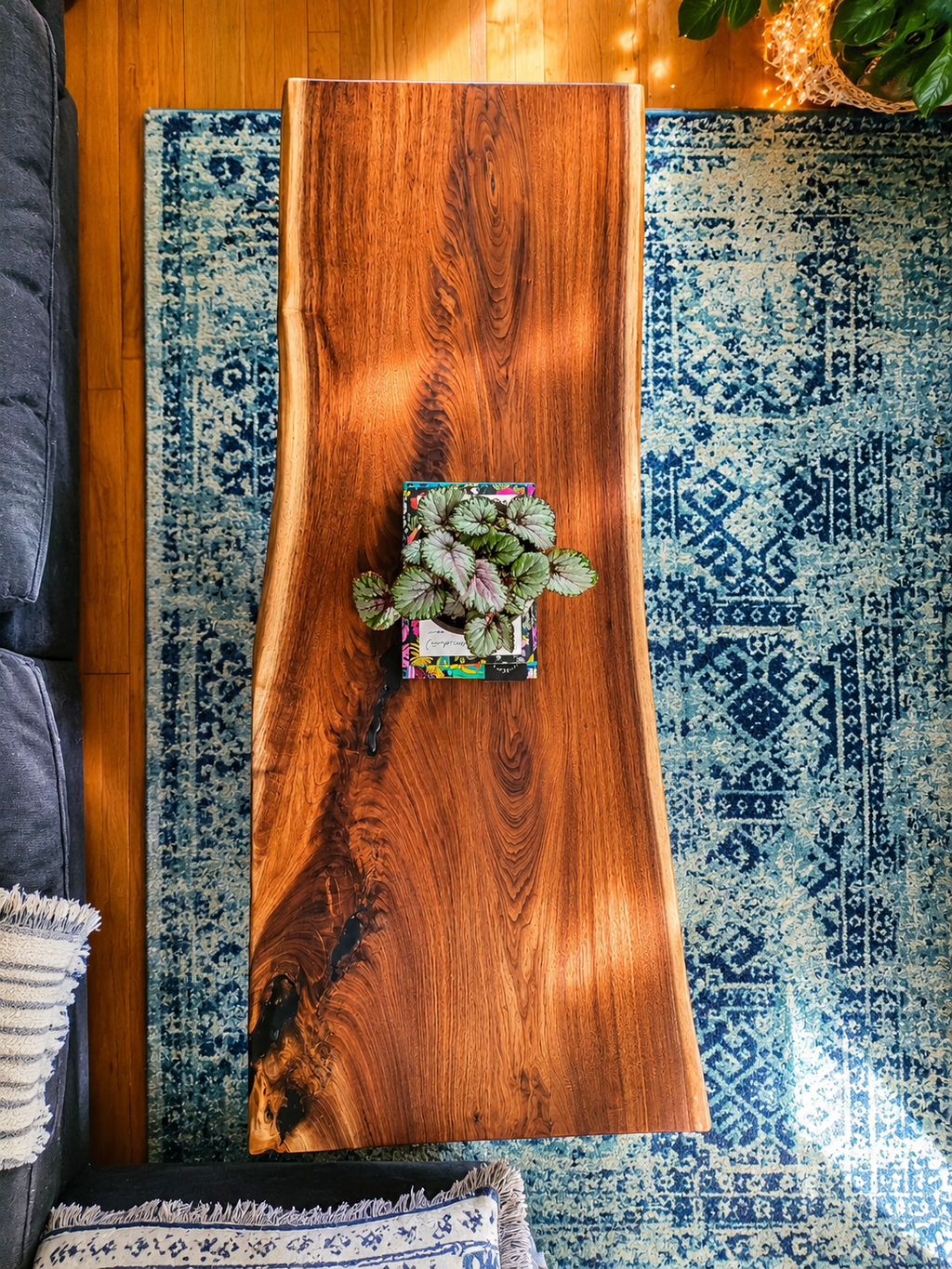 Live Edge Coffee Table - Black Walnut