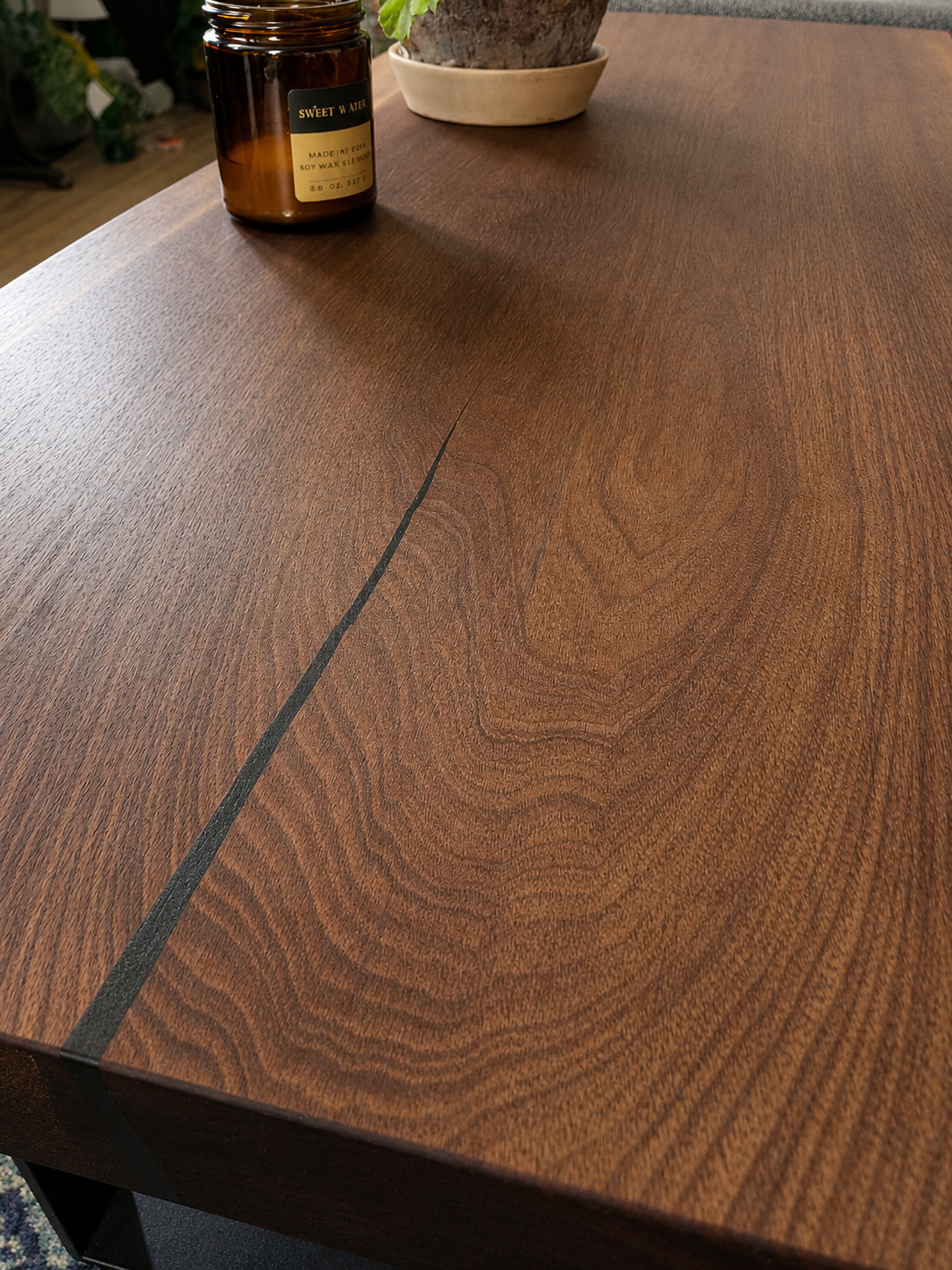Live Edge Coffee Table - Black Walnut