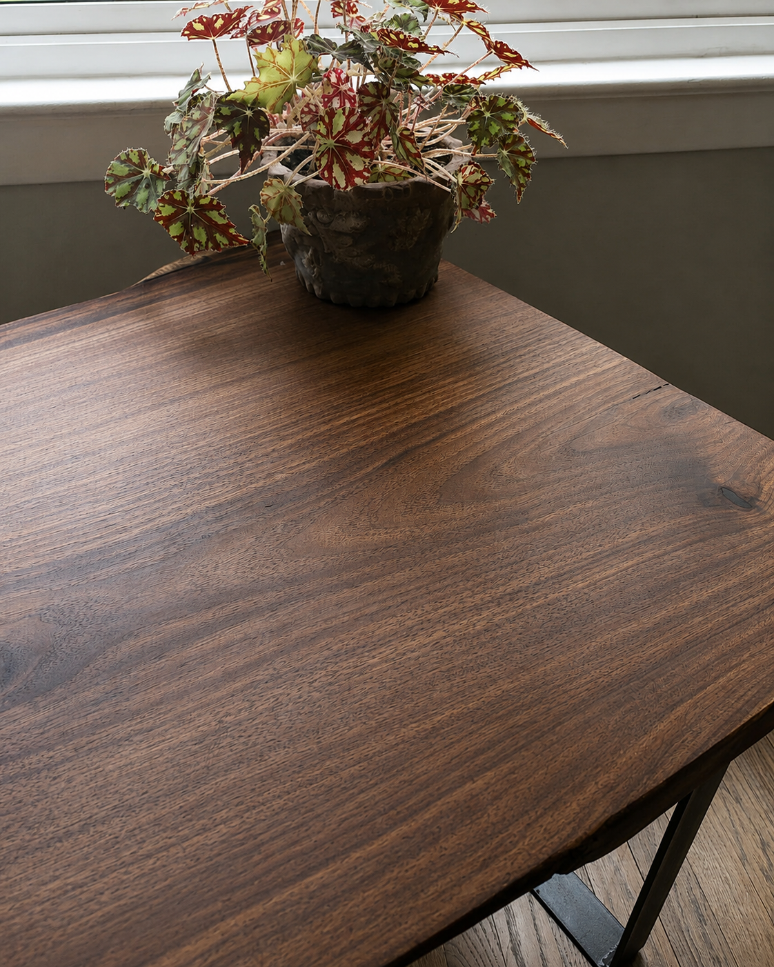 Live Edge End Table - Black Walnut