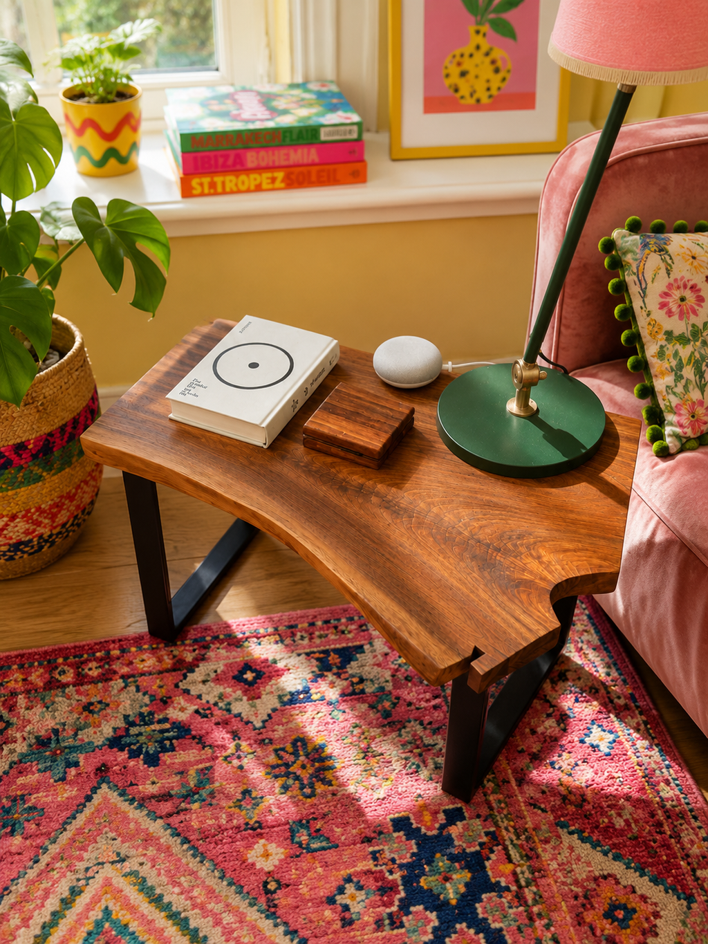 Live Edge End Table - Black Walnut