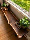 Live Edge Bench - Black Walnut