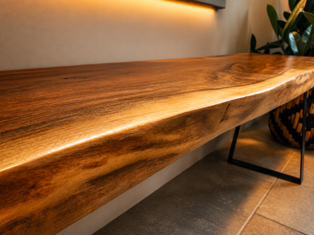 Live Edge Bench - Black Walnut